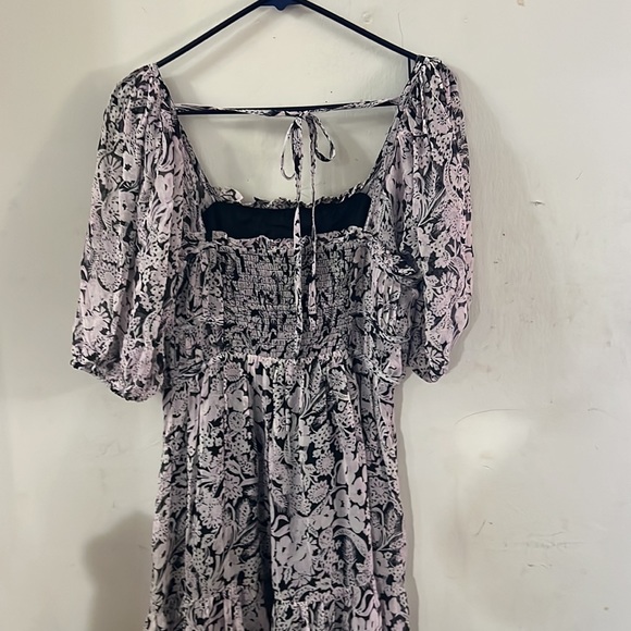 By Anthropologie Squareneck Smocked Midi Dress NWOT Size M and L - Picture 8 of 13